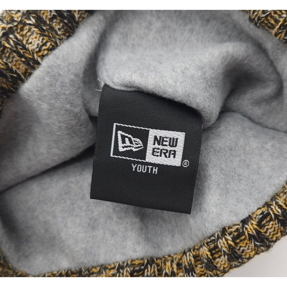 Iowa Hawkeyes New Era Youth Knit Cuffed Pom‎ Beanie Winter Snow Fleece Lined Cap - Picture 4 of 5